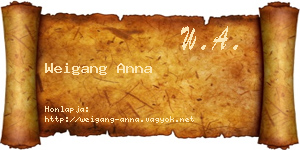 Weigang Anna névjegykártya